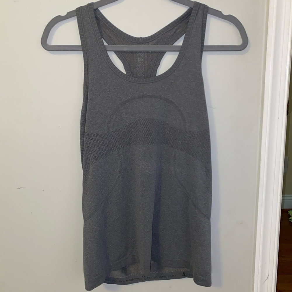 GRAY LULU SWIFTLY TECH TANK TOP